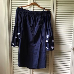 Navy bell sleeves dress, Michael Kors